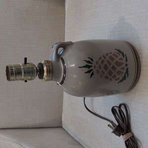 Vintage L.L. Bean Olde Cape Cod Stoneware Pottery Pineapple Jug Lamp Base Works